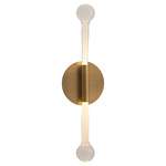 Manhattan Color-Select Wall Light - Brushed Brass / Clear