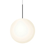 Bola Sphere Pendant - Matte Black / Opal