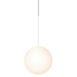 Bola Sphere Pendant - Matte White / Opal