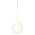 Bola Sphere Pendant - Matte White / Opal