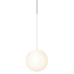 Bola Sphere Pendant - Matte White / Opal
