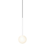 Bola Sphere Pendant - Matte White / Opal