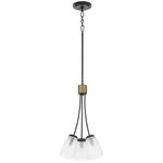 Arpeggio Pendant - Matte Black / Clear Swirl