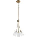 Arpeggio Pendant - Aged Brass / Clear Swirl