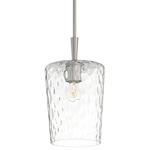 Goodwin Pendant - Satin Nickel / Clear Hammered