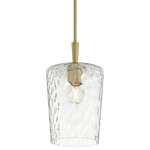 Goodwin Pendant - Aged Brass / Clear Hammered