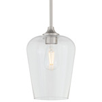 Raymond Pendant - Satin Nickel / Clear