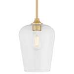 Raymond Pendant - Aged Brass / Clear