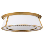Gorham Ceiling Light - Brushed Brass / White