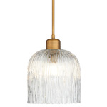 Meriam Pendant - Brushed Brass / Clear