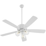 Ovation 3-Light Ceiling Fan - Studio White / Studio White / Clear