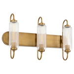 Whitmire Bathroom Vanity Light - Brushed Brass / Clear