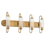 Whitmire Bathroom Vanity Light - Brushed Brass / Clear