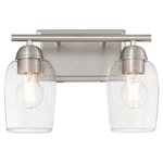 Wallinger Bathroom Vanity Light - Satin Nickel / Clear