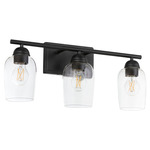 Wallinger Bathroom Vanity Light - Matte Black / Clear