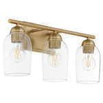 Wallinger Bathroom Vanity Light - Aged Brass / Clear