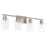 Wallinger Bathroom Vanity Light - Satin Nickel / Clear