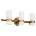 Sojourn Bathroom Vanity Light - Brushed Brass / White