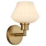 Cassini Wall Sconce - Aged Brass / Opal