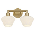 Cassini Bathroom Vanity Light - Aged Brass / Satin Opal
