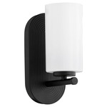 Belinder Cylinder Wall Sconce - Matte Black / White