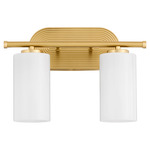 Belinder Bathroom Vanity Light - Aged Brass / White