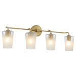 Providence Bathroom Vanity Light - Aged Brass / Milk