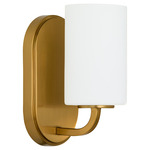 Rutherford Wall Sconce - Brushed Brass / Satin Opal