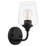 Raymond Wall Sconce - Matte Black / Clear