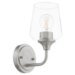 Raymond Wall Sconce - Satin Nickel / Clear