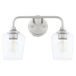 Raymond Bathroom Vanity Light - Satin Nickel / Clear