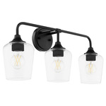 Raymond Bathroom Vanity Light - Matte Black / Clear