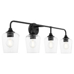 Raymond Bathroom Vanity Light - Matte Black / Clear