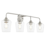 Raymond Bathroom Vanity Light - Satin Nickel / Clear