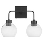 Lacy Bathroom Vanity Light - Matte Black / White