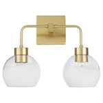 Lacy Bathroom Vanity Light - Aged Brass / White