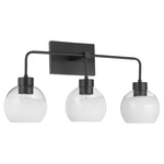 Lacy Bathroom Vanity Light - Matte Black / White