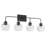 Lacy Bathroom Vanity Light - Matte Black / White