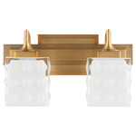 Diamonte Bathroom Vanity Light - Brushed Brass / White