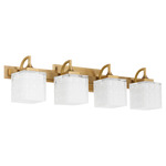 Diamonte Bathroom Vanity Light - Brushed Brass / White