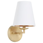Karnes Wall Sconce - Aged Brass / White
