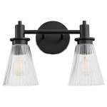 Lawton Bathroom Vanity Light - Matte Black / Clear