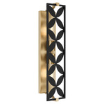 Mariposa Bathroom Vanity Light - Aged Brass / Matte Black