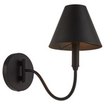 Waltz Swing Arm Wall Light - Matte Black