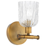 Meriam Wall Sconce - Brushed Brass / Clear