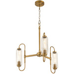 Whitmire Chandelier - Brushed Brass / Clear