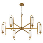 Whitmire Chandelier - Brushed Brass / Clear