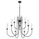 Jerome Chandelier - Matte Black / White