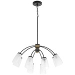 Arpeggio Chandelier - Matte Black / Clear Swirl