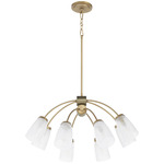 Arpeggio Chandelier - Aged Brass / Clear Swirl
